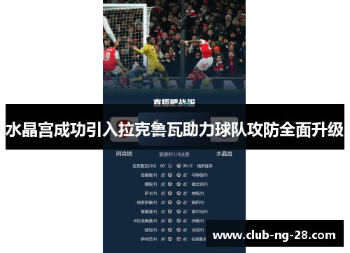 水晶宫成功引入拉克鲁瓦助力球队攻防全面升级